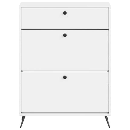 Skoskåp BREDA 78 x 24 x 103 cm Konstruerat trä Vit