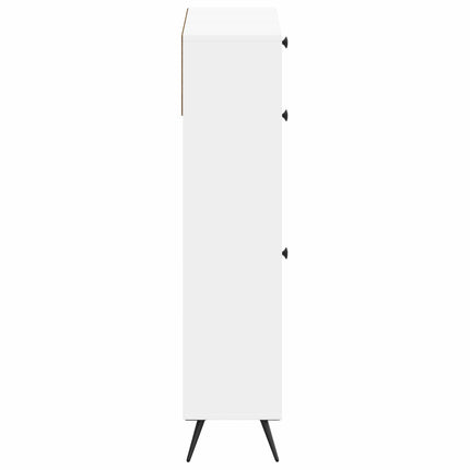Skoskåp BREDA 78 x 24 x 103 cm Konstruerat trä Vit