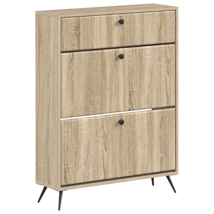 Skoskåp BREDA 78 x 24 x 103 cm Konstruerat trä Sonoma-ek