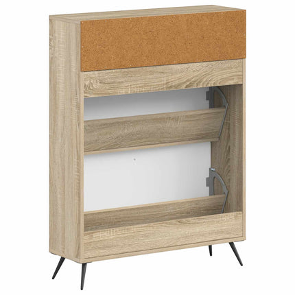 Skoskåp BREDA 78 x 24 x 103 cm Konstruerat trä Sonoma-ek