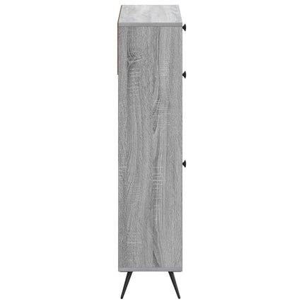 Skoskåp BREDA 78 x 24 x 103 cm Konstruerat trä Grå Sonoma