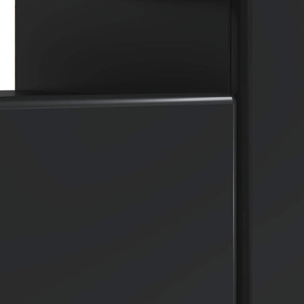 LED TV-skåp Svart Konstruerat trä