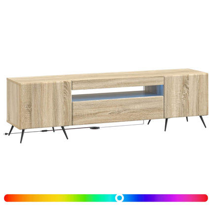 LED TV-skåp Sonoma-ek Konstruerat trä