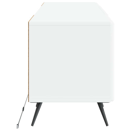 LED TV-skåp Vit högglans Konstruerat trä