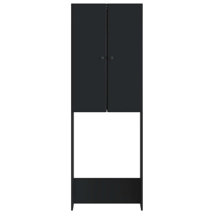 Toalett skåp BREDA Svart 66 x 25,5 x 190 cm Konstruerat trä