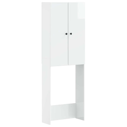 Toalett skåp BREDA Vit högglans 66 x 25,5 x 190 cm