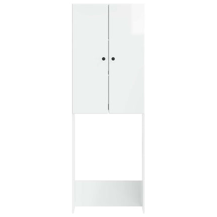 Toalett skåp BREDA Vit högglans 66 x 25,5 x 190 cm