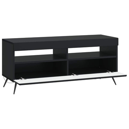 LED TV-skåp Svart Konstruerat trä