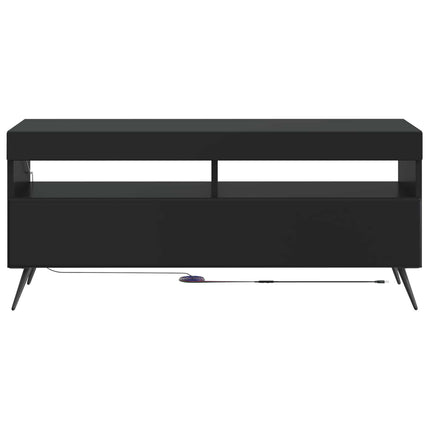 LED TV-skåp Svart Konstruerat trä