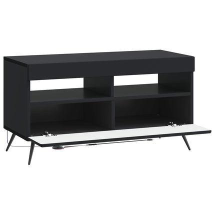 LED TV-skåp Svart Konstruerat trä