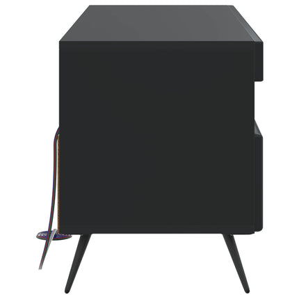LED TV-skåp Svart Konstruerat trä