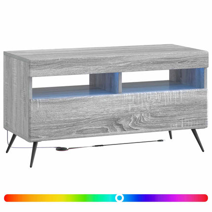 LED TV-skåp Grå Sonoma Konstruerat trä