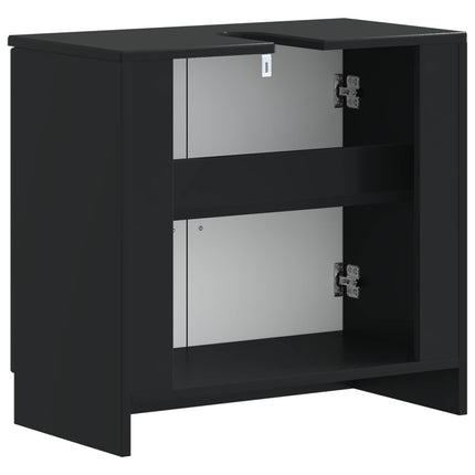 Badrumsskåp med handfat UTRECHT Svart 59,5 x 31,5 x 59 cm