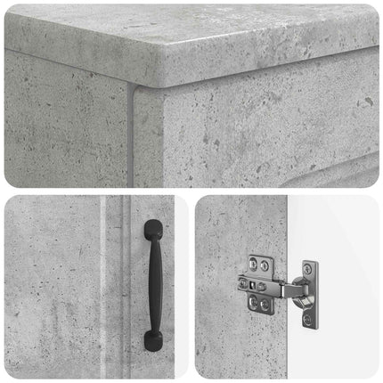 Badrumsskåp med handfat UTRECHT Betonggrå 59,5 x 31,5 x 59 cm