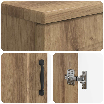 Badrumsskåp med handfat UTRECHT Artisan-ek 59,5 x 31,5 x 59 cm