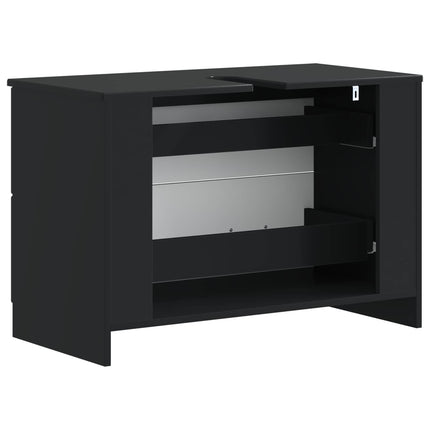 Badrumsskåp med handfat UTRECHT Svart 82 x 41 x 56 cm