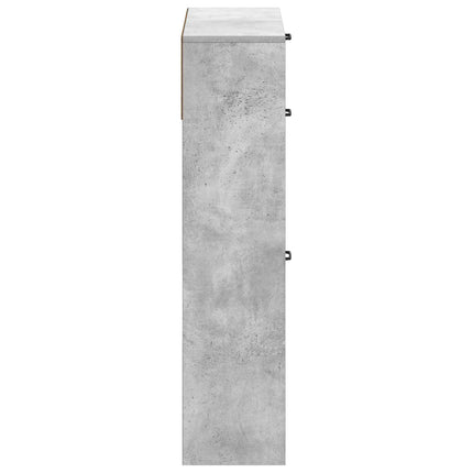 Skoskåp UTRECHT 78 x 24 x 100 cm Konstruerat trä Betonggrå