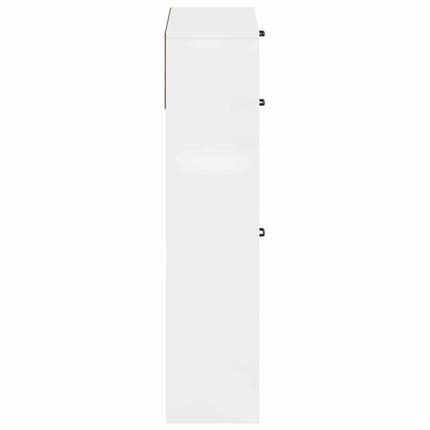Skoskåp UTRECHT 78 x 24 x 100 cm Konstruerat trä Vit högglans