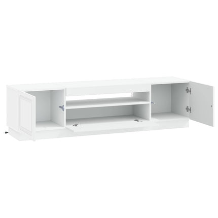 LED TV-skåp Vit Konstruerat trä