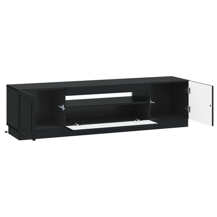 LED TV-skåp Svart Konstruerat trä