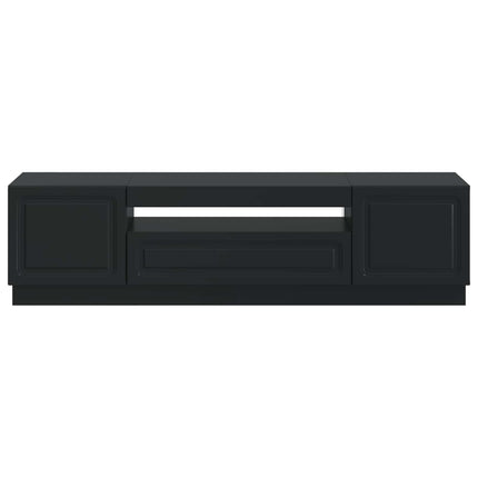 LED TV-skåp Svart Konstruerat trä