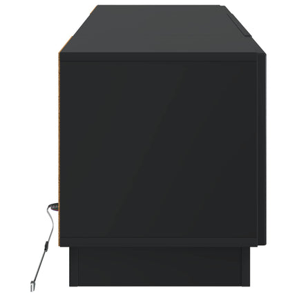 LED TV-skåp Svart Konstruerat trä
