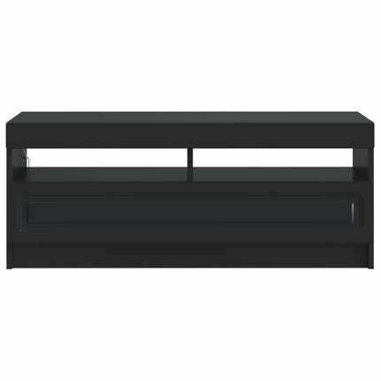 LED TV-skåp Svart Konstruerat trä