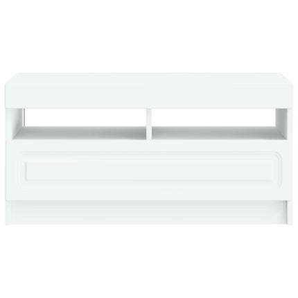 LED TV-skåp Vit Konstruerat trä