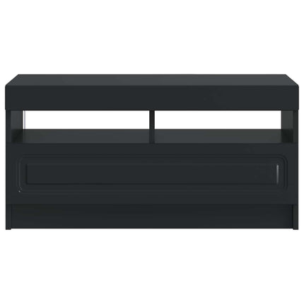LED TV-skåp Svart Konstruerat trä