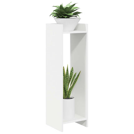 Växtställ med hylla 2 pcs Vit 30 x 30 x 100 cm Konstruerat trä