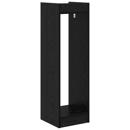 Växtställ 2 pcs Svart Ek 30 x 30 x 100 cm Konstruerat trä