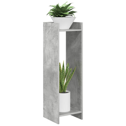 Växtställ med hylla BetongGrå 30 x 30 x 100 cm Konstruerat trä