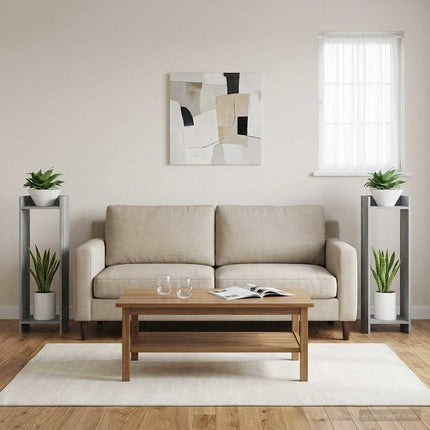 Växtställ 2 pcs Grå Sonoma 30 x 30 x 100 cm Konstruerat trä