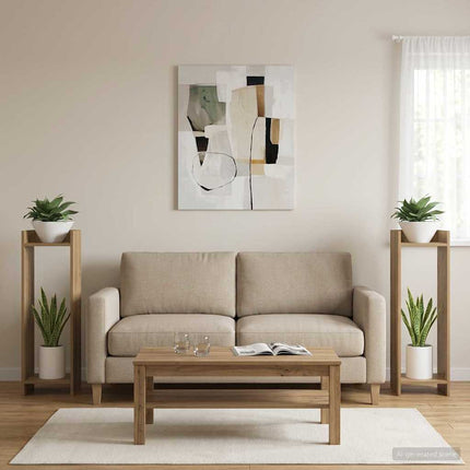 Växtställ 2 st Artisan Ek 30 x 30 x 100 cm Konstruerat trä