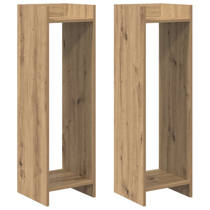 Växtställ 2 pcs Artisan Ek 30 x 30 x 100 cm Konstruerat trä