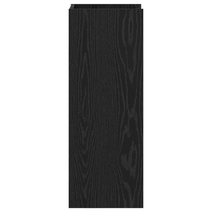 Växtställ med hylla Svart Ek 30 x 30 x 80 cm Konstruerat trä