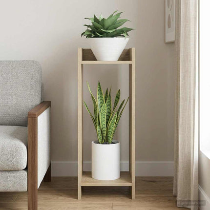 Växtställ med hylla Sonoma-ek 30 x 30 x 80 cm Konstruerat trä