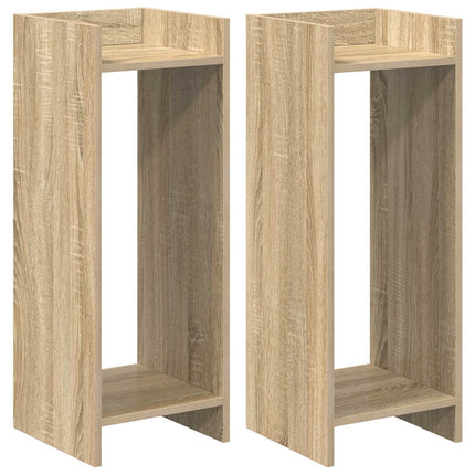 Växtställ 2 pcs Sonoma-ek 30 x 30 x 80 cm Konstruerat trä