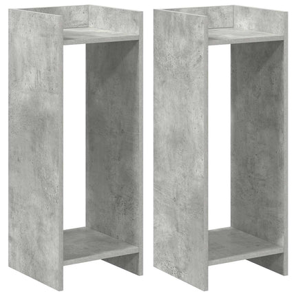 Växtställ 2 pcs BetongGrå 30 x 30 x 80 cm Konstruerat trä