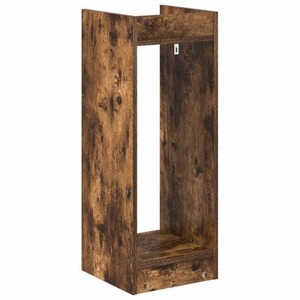 Växtställ med hylla Rökt Ek 30 x 30 x 80 cm Konstruerat trä