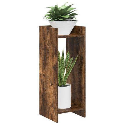 Växtställ 2 pcs Rökt Ek 30 x 30 x 80 cm Konstruerat trä