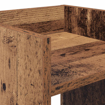 Växtställ 2 pcs Gammalt trä 30 x 30 x 80 cm Konstruerat trä