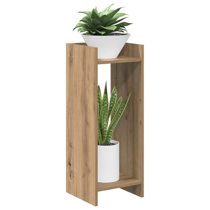 Växtställ med hylla Artisan Ek 30 x 30 x 80 cm Konstruerat trä