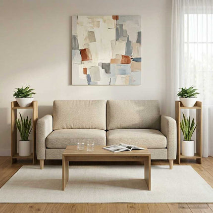 Växtställ 2 pcs Artisan Ek 30 x 30 x 80 cm Konstruerat trä
