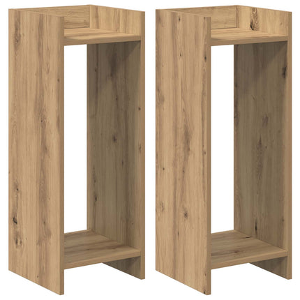 Växtställ 2 pcs Artisan Ek 30 x 30 x 80 cm Konstruerat trä