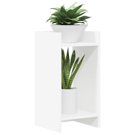 Växtställ med hylla Vit 30 x 30 x 60 cm Konstruerat trä