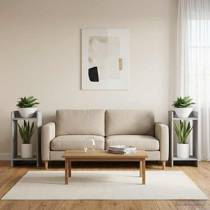 Växtställ 2 pcs BetongGrå 30 x 30 x 60 cm Konstruerat trä