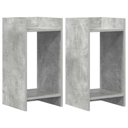 Växtställ 2 st BetongGrå 30 x 30 x 60 cm Konstruerat trä