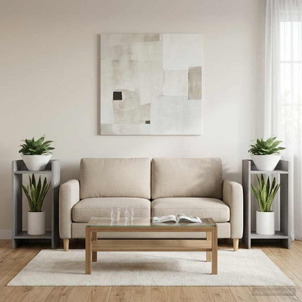 Växtställ 2 pcs Grå Sonoma 30 x 30 x 60 cm Konstruerat trä