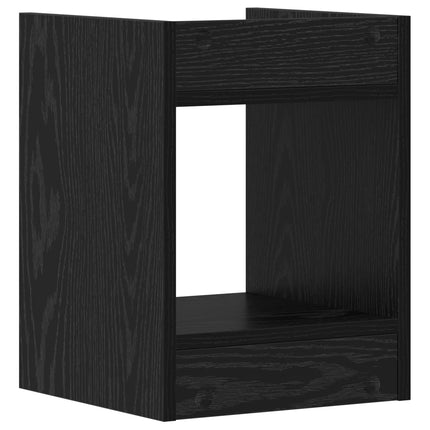 Växtställ med hylla Svart Ek 30 x 30 x 40 cm Konstruerat trä